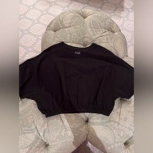 Women's Black Cinched top by aerie offline